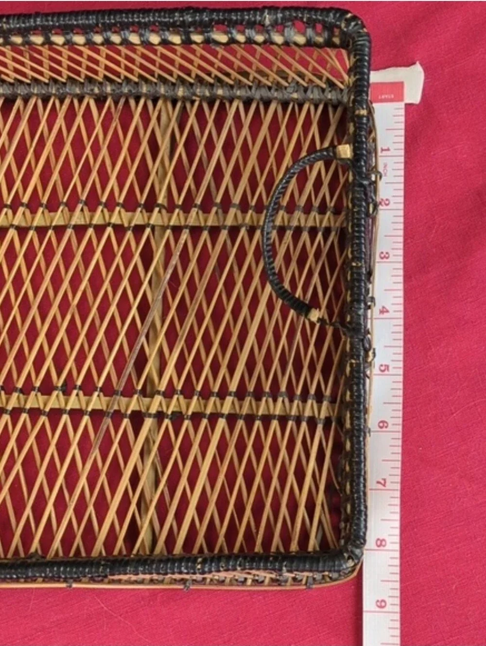 Vintage Cane & Wicker Basket